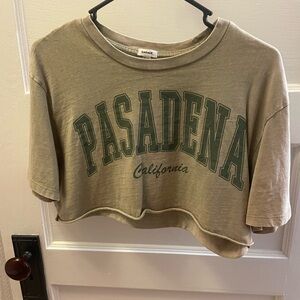 Garage Olive Green Cropped Tee